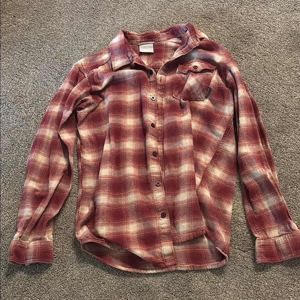 Men's Plaid Shirt - Red and White